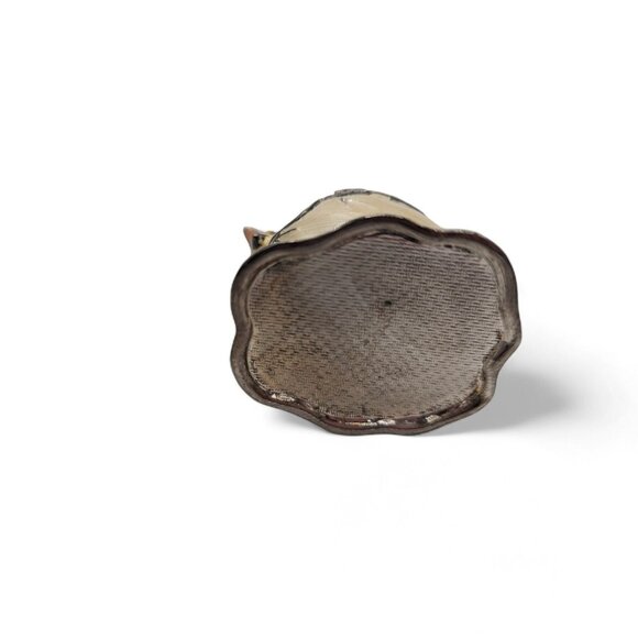 Bejeweled Enameled Hinged Magnetic Trinket Box Baby Chick Hatching from Egg - Picture 5 of 13